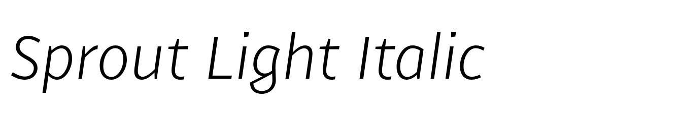 Sprout Light Italic